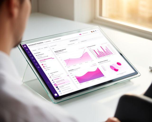 Clean modern dashboard showing predictive analytics